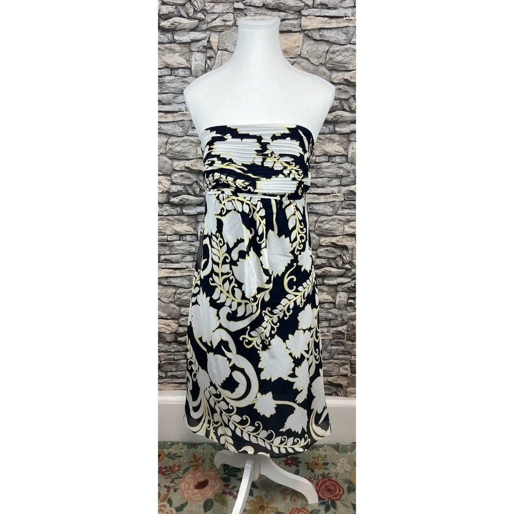 NWT Ann Taylor Silk Strapless Mini Dress W Detachable Straps Sz 8